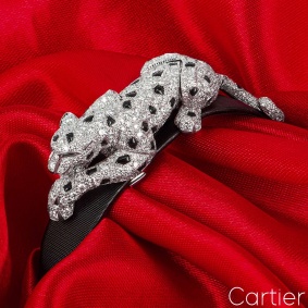 Cartier White Gold Panthere De Cartier Bracelet 4.13ct H6001017